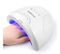 Morovan Secador de uñas de 150 W, lámpara UV para uñas, lámpara LED, secador de uñas para uñas con 3 temporizadores, todos los geles Shellac Poly Nail Lamp, herramienta de endurecimiento adecuada para