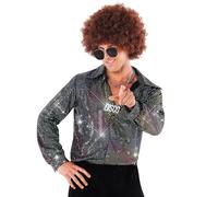 Morph Camisa Disco Años 70 Hombre, Disfraz Carnaval Hombre Talla M
