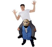 Morph Costumes Disfraz Jason Adulto Asesino a Hombros, Disfraz Halloween Hombre a Caballito Terror Talla Única