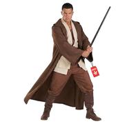 Morph Costumes Disfraz Maestro de la Fuerza Adulto, Traje Galáctico Hombre, Tunica Maestro Galaxias para Carnaval y Halloween, XL