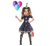 Morph Costumes Disfraz Payaso Asesino Niña, Disfraz Payasa para Halloween, Disfraces Niña Payaso, 3-4 años