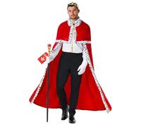 Morph Costumes Disfraz Rey Adulto Hombre, Capa Rey, Traje Carnaval y Halloween, Talla única