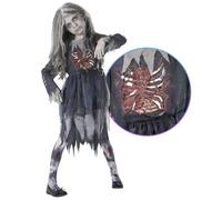 Morph Costumes Disfraz Zombie Niña, Vestido Zombi para Halloween, Disfraces Niña Zombie, S