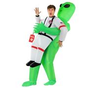Morph Disfraz Alien Inflable Verde, Traje Divertido de Abducción Alienígena y Astronauta, Talla única