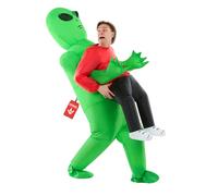 Morph Disfraz Alien Inflable Verde, Traje Divertido de Abducción Extraterrestre para Hombres, Disfraces para Carnaval y Halloween, Talla única