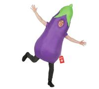 Morph Disfraz Berenjena Adulto Hinchable, Verdura Emoticono, Disfraces para Carnaval y Halloween, Talla única