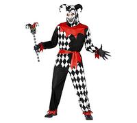 Morph Disfraz Bufón Luminoso, Traje de Bufón Malvado, Disfraz de Bufón para Carnaval y Halloween, L