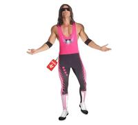 Morph Disfraz de Bret Hart para adulto, disfraz de Bret el Hart Hitman, disfraces de WWE, disfraces de Halloween para hombre, talla L