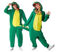 Morph Disfraz Dinosaurio Adulto, Pijama Animal para Halloween, Traje Entero para Hombres y Mujeres, M