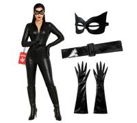 Morph Disfraz Gata Negra Mujer, Disfraz Gato Halloween Mujer, L