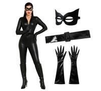 Morph Disfraz Gato Mujer, Disfraces Gata, Traje Superheroina, Disfraces Supervillana, Disfraz para Mujer Carnaval - S