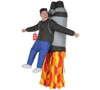 Morph Disfraz Inflable Jetpack, Traje Divertido Cohete, Ideal para Fiestas y Eventos, Talla única