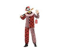 Morph Disfraz Payaso Asesino Niño y Niña, Disfraces Halloween, Traje Payaso Asesino para Niños, 7-9 años