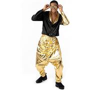 Morph Disfraz Rapero Hombre Años 80, Hip Hop Adulto, Disfraces para Carnaval y Halloween, L