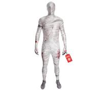 Morphsuits Disfraz Momia Adulto, Disfraz Zombie Halloween Hombre, M | Mono Integral Blanco con Estampado de Vendas, Cierre de Cremallera, Perfecto para Halloween, Ideal para Cosplay