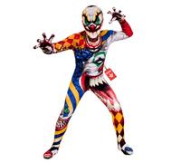 Morphsuits Disfraz Payaso Asesino Niño, Disfraz Terror Halloween Niño | Mono Integral con Capucha, Diseño de Payaso Terrorífico, Cierre de Cremallera, Perfecto para Halloween, Ideal para Cosplay