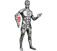 Morphsuits Disfraz Terror Hombre, Disfraz Zombie Halloween Hombre | Mono Integral con Capucha, Azul, Cierre de Cremallera, Perfecto para Halloween, Ideal para Cosplay