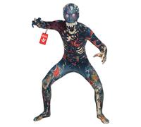 Morphsuits Disfraz Zombi Niño, Disfraz de Terror Halloween Niño | Mono Integral con Capucha, Diseño de Zombi Quemado, Cierre de Cremallera, Perfecto para Halloween, Ideal para Cosplay