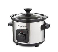 Morphy Richards 460300 Olla de cocción lenta 1,5 L, cerámica, 1,5 litros, acero cepillado