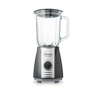Morphy Richards Batidora de jarra 403010 con cuchillas para picar hielo Inspire Kitchen Confidence, de vidrio, 600 W, 1,5 litros, color gris