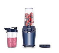 Morphy Richards Batidora personal compacta, 2 tazas con tapas, batidora, 3 preajustes, apta para lavavajillas, 1000 W, azul medianoche, 403060