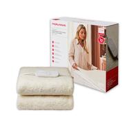 Morphy Richards EverCosy 600020 Manta eléctrica de Forro Polar Rojo de 150 x 70 cm, 9 ajustes, Temporizador Ajustable, 2 p/h, Lavable a máquina, 150 x 70 cm
