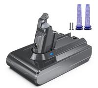 Morpilot 6500 mAh Batería para Aspiradora de Mano Dyson V6 DC62 SV03 Animal Pro Fluffy Absolute Trigger SV09 SV05 SV06 SV07 DC59 DC61 DC58 DC72 DC74 con 2 Filtros Lavables