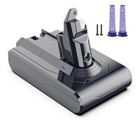 Morpilot 6500 mAh Batería para Dyson V6 SV03, Compatible con Aspiradora de Mano V6 Animal Pro Fluffy Trigger SV09 SV05 SV06 SV07 DC62 DC59 DC61 DC58 DC72 DC74 con 2 Filtros Lavables