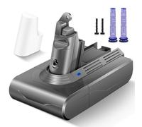 Morpilot Batería de 6500 mAh para Aspiradora de Mano Inalámbrica Dyson V6 DC62 DC59 DC61 DC58 DC72 DC74 Batería de Repuesto con 2 Filtros para Dyson SV03 SV09 SV05 SV06 SV07