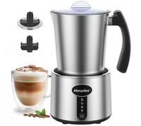 Morpilot Espumador de Leche Eléctrico 4 en 1, Acero Inoxidable con Capacidad Máxima de 230 ml para Capuchino o 500 ml para Leche Caliente