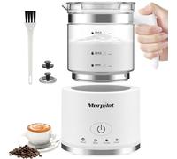 morpilot - Espumador de leche eléctrico 4 en 1, espumador automático de leche de gran capacidad, vaporizador y calentador de leche caliente y fría para café, café con leche, capuchino