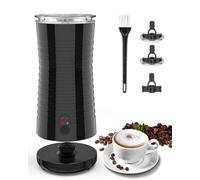 Morpilot Espumador de Leche Eléctrico 4 en 1, Espumador de Leche para Espuma de Leche Caliente y Fría con 4 modos, Diseño Antideslizante, 400W, 240ml (Negro)