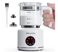 Morpilot Espumador de Leche Eléctrico 500ml, Calentador de Leche 6 en 1, para Espuma Caliente y Fría, Café, Latte, Capuchino, Macchiato y Chocolate Caliente, Apto para Lavajillas, Blanco
