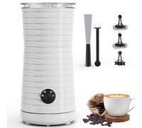 Morpilot Espumador de Leche Eléctrico, Calentador Leche 4 en 1, para Espuma Caliente y Fría, 240ml 400W, Blanco