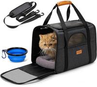 Morpilot Transportador de Gatos Grande con Lados Suaves para Gatos Grandes y medianos y Cachorros de hasta 9 kg, transportador de Mascotas con Cremalleras de Seguridad