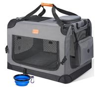 morpilot Transportín Perro Gato, Bolsa Transporte Transpirable para Mascotas, Portador de Viaje con Correa de Hombro Ajustable, Transporte de Gato con Colchón Suave+Tazón (70 * 52 * 52)