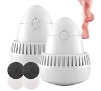Morrat Foot Grinder, New Morrat Electric Foot Grinder with 2 Replace Grinding Head & USB Rechargeable, with Built-in Vacuum for Dead Skin & Hard Dry Heels (2pcs)