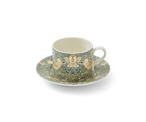 Morris and Co - Taza de té y platillo, diseño de ladrón de fresas