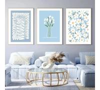 Morris Flower Market Blue Henri Matisse William Wall Art Canvas Painting Posters and Prints Wall Pictures para la decoración de la habitación 60x80cm-3Pcs Sin marco