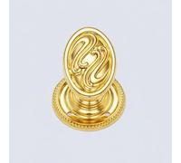 Morris & Mackintosh - Pair of Double Wave Polished Brass Door Knobs/Home