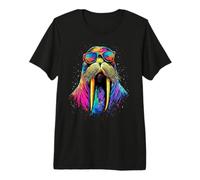 Morsa con Gafas de Sol Colmillos de Foca Morsas del Pacífico Camiseta Premium