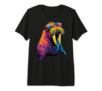 Morsa con Gafas de Sol Colmillos de Foca Morsas del Pacífico Camiseta Premium
