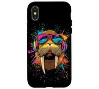 Morsa con Gafas de Sol Colmillos de Foca Morsas del Pacífico Carcasa para iPhone X/XS