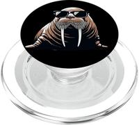 Morsa con gafas de sol - Divertido animal del océano lindo PopSockets PopGrip para MagSafe