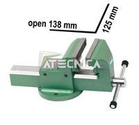 Morsa De Banco FERVI 0591/125 En Acero Con Tornillo Y Sapas 125 x 138 Mm