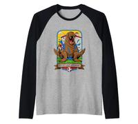 Morsa Diciendo Falta el Respeto a su Entorno Camiseta Manga Raglan