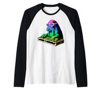 Morsa DJ Music Party Amante de los Animales Camiseta Manga Raglan