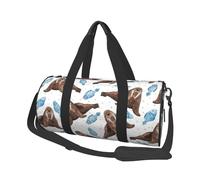 Morsa Marrón Acuarela, Bolsa de Viaje de Gran Capacidad, Bolso Redondo, Bolsa de Viaje Deportiva, Bolsa de Mano, Bolsa de Fitness