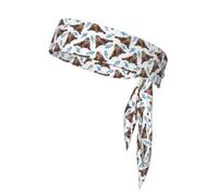 Morsa marrón en Acuarela, Cinta para la Cabeza, Diadema Deportiva con Lazo, Cinta para el Sudor Multiusos para Hombres y Mujeres.