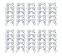 MORSUNBELA 50 lazos blancos pequeños para decoración de boda, regalo de cumpleaños, comunión